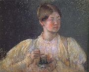 Mary Cassatt Hot chocolate Sweden oil painting artist